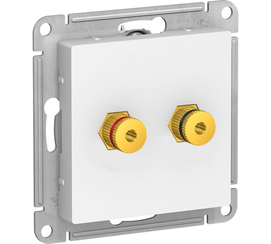 Аудиорозетка Systeme Electric AtlasDesign Бел двухместная SE ATN000187
