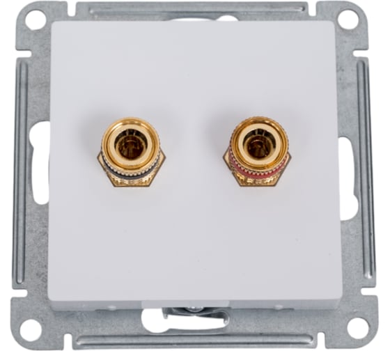 Аудиорозетка Systeme Electric AtlasDesign Бел двухместная SE ATN000187 1