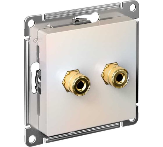 Аудиорозетка Systeme Electric AtlasDesign Жемчуг двухместная SE ATN000487 1
