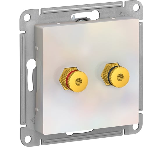 Аудиорозетка Systeme Electric AtlasDesign Жемчуг двухместная SE ATN000487