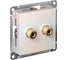 Аудиорозетка Systeme Electric AtlasDesign Жемчуг двухместная SE ATN000487 1