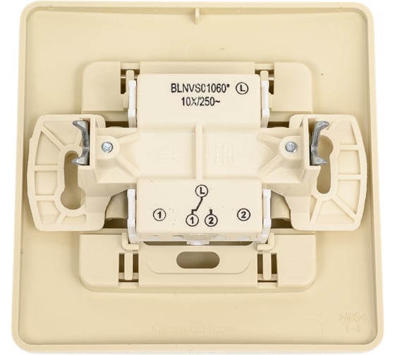 Переключатель Systeme Electric Blanca внутр Беж 1-клавишный cх.6, 10А, 250B SE BLNVS010607