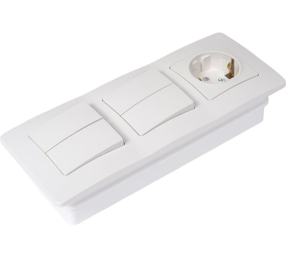 Розетка+выключатель Systeme Electric Blanca внутр Бел з/к шт 16А, 250В+выкл 2кл.+выкл 2кл. SE BLNBS102201