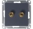 Аудиорозетка Systeme Electric AtlasDesign Грифель двухместная SE ATN000787 3