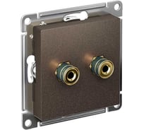 Аудиорозетка Systeme Electric AtlasDesign Мокко двухместная SE ATN000687
