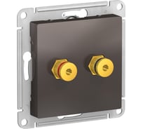 Аудиорозетка Systeme Electric AtlasDesign Мокко двухместная SE ATN000687
