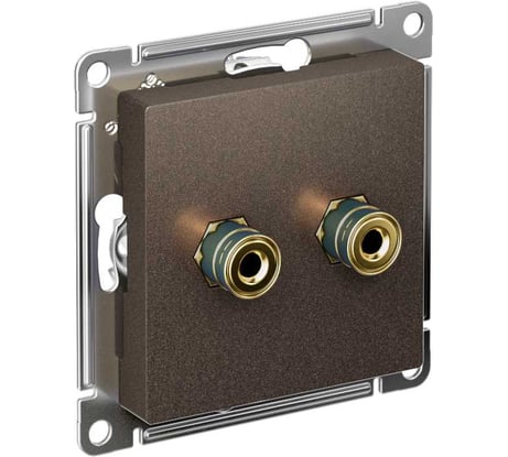 Аудиорозетка Systeme Electric AtlasDesign Мокко двухместная SE ATN000687