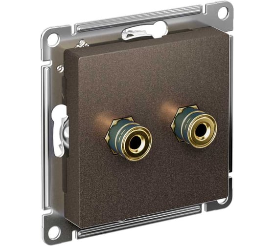 Аудиорозетка Systeme Electric AtlasDesign Мокко двухместная SE ATN000687 1