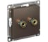 Аудиорозетка Systeme Electric AtlasDesign Мокко двухместная SE ATN000687 1