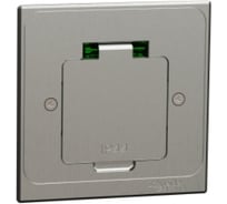 Квадратный люк Systeme Electric US+ размер XS с 1 розеткой 2К+З металлический IP44 SE INS52100