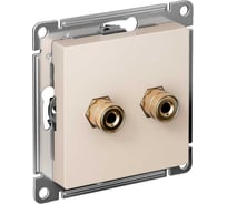 Аудиорозетка Systeme Electric AtlasDesign Беж двухместная SE ATN000287