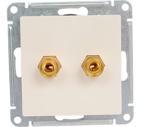 Аудиорозетка Systeme Electric AtlasDesign Беж двухместная SE ATN000287