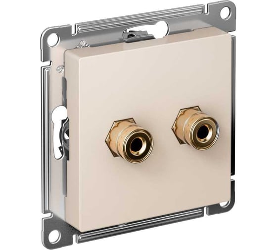 Аудиорозетка Systeme Electric AtlasDesign Беж двухместная SE ATN000287 1