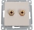 Аудиорозетка Systeme Electric AtlasDesign Беж двухместная SE ATN000287 1