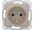 Розетка Systeme Electric Sedna Титан 1-я с заземляющим контактом, SE SDN3000568 1