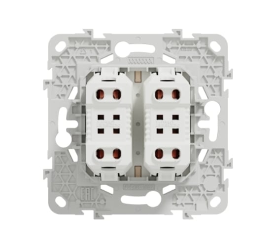 Розетка Systeme Electric Unica New Бежевый без заземления, 2-модульная, со шторками, винтовой зажим, 10А NU503144