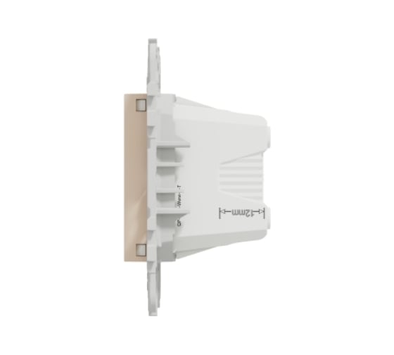 Розетка Systeme Electric Unica New Бежевый без заземления, 2-модульная, со шторками, винтовой зажим, 10А NU503144