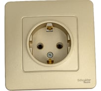 Розетка Systeme Electric Blanca внутр Титан с/з без шторок, 16А, 250В SE BLNRS001014