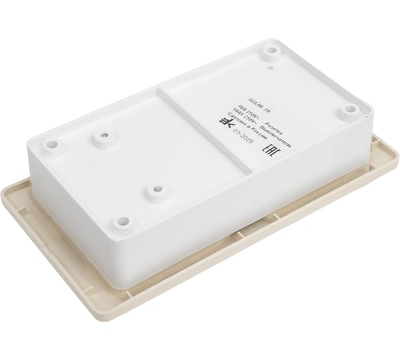Розетка и 1-кл. выключатель Systeme Electric Glossa Беж с/з, со шторками SE GSL000270