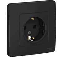Розетка Systeme Electric Blanca внутр Антрацит с/з без шторок, 16А, 250В SE BLNRS001016
