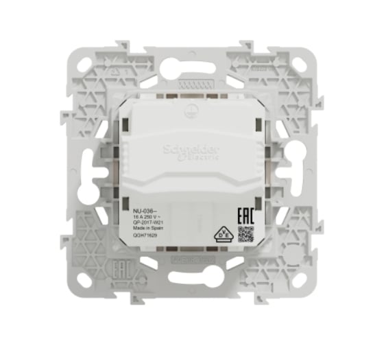 Розетка Systeme Electric Unica New Бежевый с заземлением, без шторок, винтовой зажим, 16А, 250В, NU503644