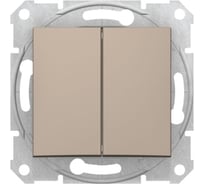 Переключатель Systeme Electric Sedna Титан 2-клавишный 10А сх.6+6 SE SDN0600168