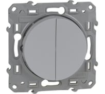 Переключатель Systeme Electric Odace Белый 2-клавишный SE S52R213