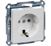 Розетка Systeme Electric Merten SM Белый Актив с заземлением, безвинтовой зажим SE MTN2301-0325
