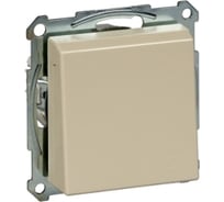 Розетка Systeme Electric Merten SM Беж глянец с заземлением, с крышкой, безвинтовой зажим SE MTN2311-0344