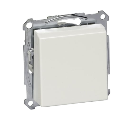 Розетка Systeme Electric Merten SM Белый глянец с заземлением, с крышкой безвинтовой зажим SE MTN2311-0319