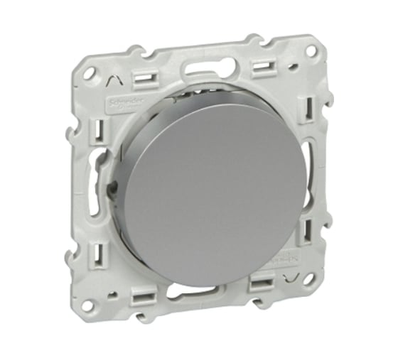 Переключатель Systeme Electric Odace Алюминий 1-клавишный SE S53R203