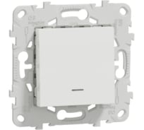 Переключатель Systeme Electric Unica New Белый 1-клавишный, с подсветкой, сх. 6а NU520318N
