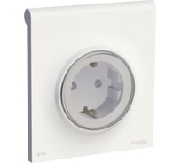 Розетка Systeme Electric Odace Белый, с заземляющим контактом, с крышкой IP44 SE S52R0370W
