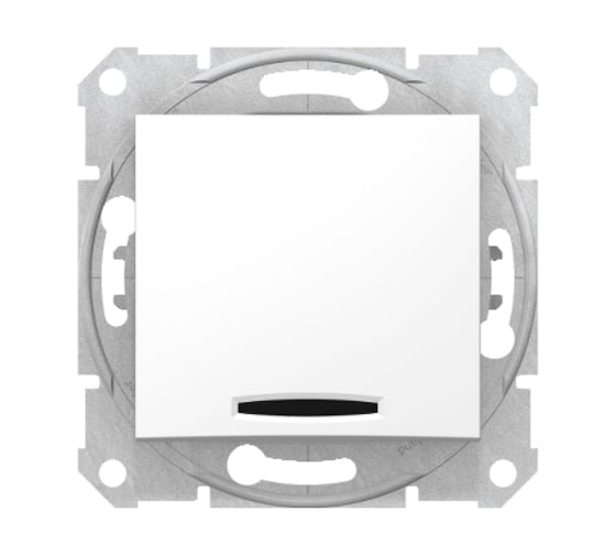 Переключатель Systeme Electric Sedna Белый 1-клавишный с подсветкой 10А сх.6 SE SDN1500121