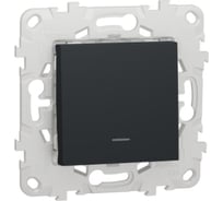 Переключатель Systeme Electric Unica New Антрацит 1-клавишный, с подсветкой, сх. 6а NU520354N