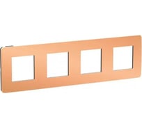 4-ная рамка Systeme Electric Unica Studio Медь/Антрацит SE NU280858