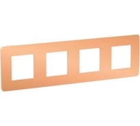 4-ная рамка Systeme Electric Unica Studio Медь/Белая SE NU280857