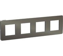 4-ная рамка Systeme Electric Unica Studio Никель/Антрацит SE NU280853