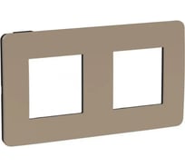 2-ная рамка Systeme Electric Unica Studio Песочная/Антрацит SE NU280428