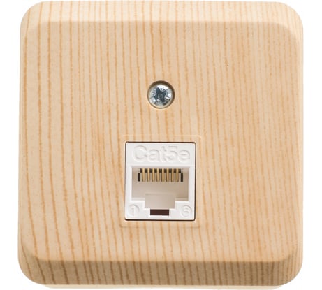 Компьютерная розетка Systeme Electric Этюд наружная Сосна RJ45 кат.5E SE KOMA-001D