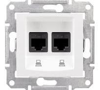 Компьютерная розетка Systeme Electric Sedna Белый 2-ая RJ45 кат. 5e STP SE SDN4600121