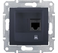 Компьютерная розетка Systeme Electric Sedna Графит 1-ая RJ45 кат. 5e UTP SE SDN4300170