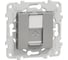Компьютерная розетка Systeme Electric Unica New Алюминий RJ45, одиночная, кат. 6 UTP NU541530 1