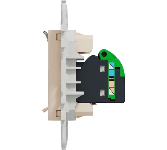 Компьютерная розетка Systeme Electric Unica New Бежевый RJ45, двойная, кат. 6 UTP NU542444