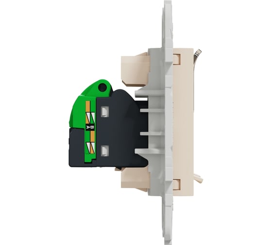 Компьютерная розетка Systeme Electric Unica New Бежевый RJ45, двойная, кат. 6 UTP NU542444