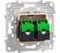 Компьютерная розетка Systeme Electric Unica New Бежевый RJ45, двойная, кат. 6 UTP NU542444 2