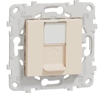 Компьютерная розетка Systeme Electric Unica New Бежевый RJ45, одиночная кат. 6 UTP NU541544