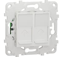 Компьютерная розетка Systeme Electric Unica New Белый RJ45, двойная, кат. 6 UTP NU542418