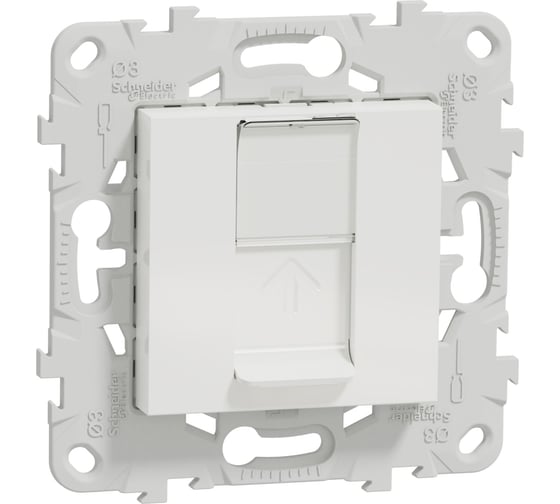 Компьютерная розетка Systeme Electric Unica New Белый RJ45, одиночная кат. 6 UTP NU541518 1