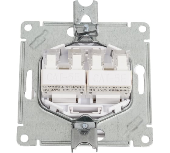 Компьютерная розетка Systeme Electric Wessen 59 Белый 2-ая RJ45 кат.5e SE RSI-251KK5E-1-86
